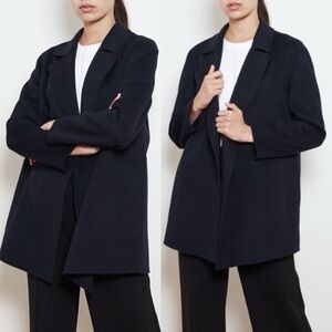THEORY NAVY WOOL COAT